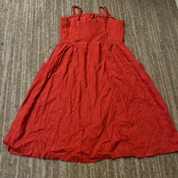 Red Button-Down Sundress - Picture 3 of 5